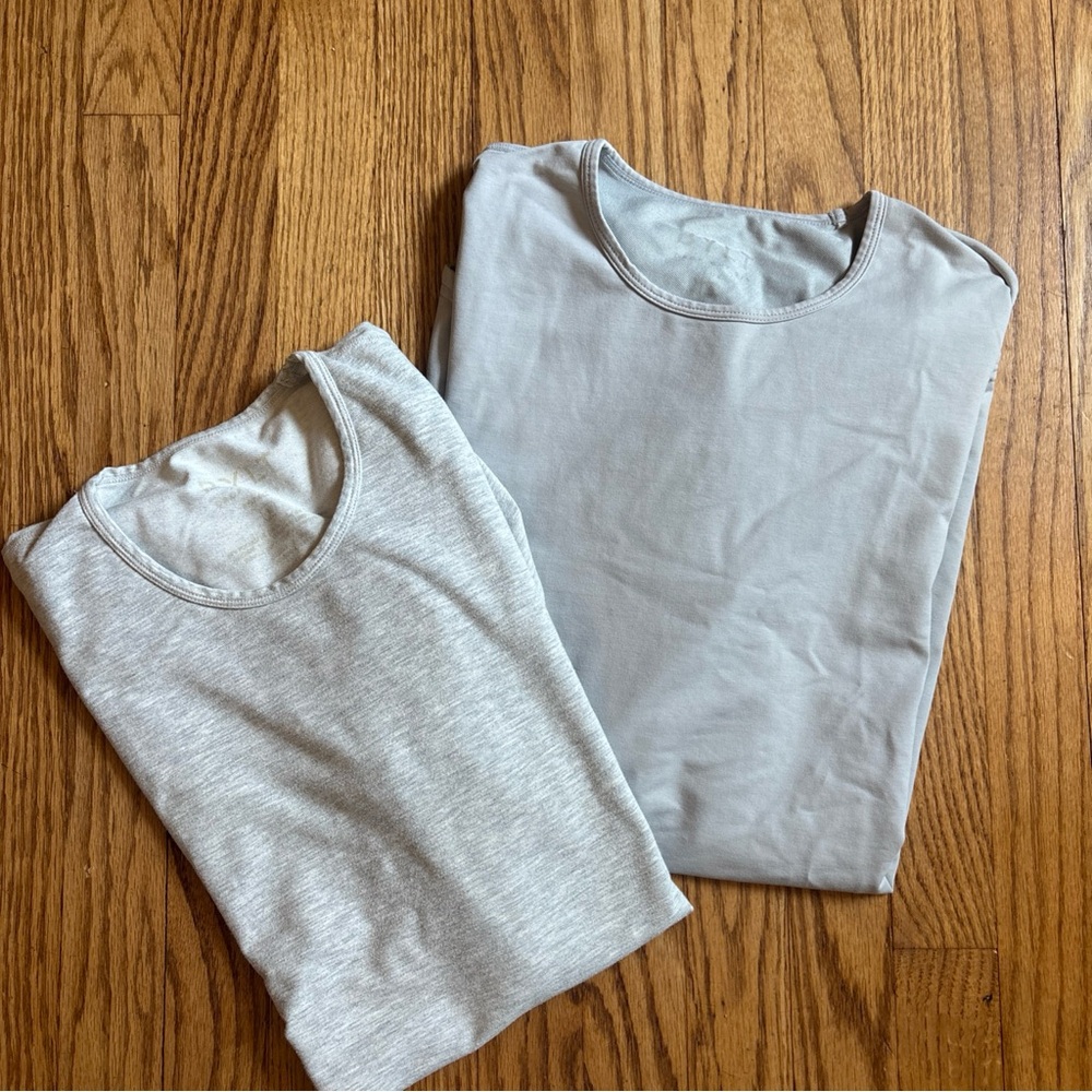 BYLT Men's Sz L Premium Basics Lux Drop Cut S/S Lot of 2 Short Sleeve Gray